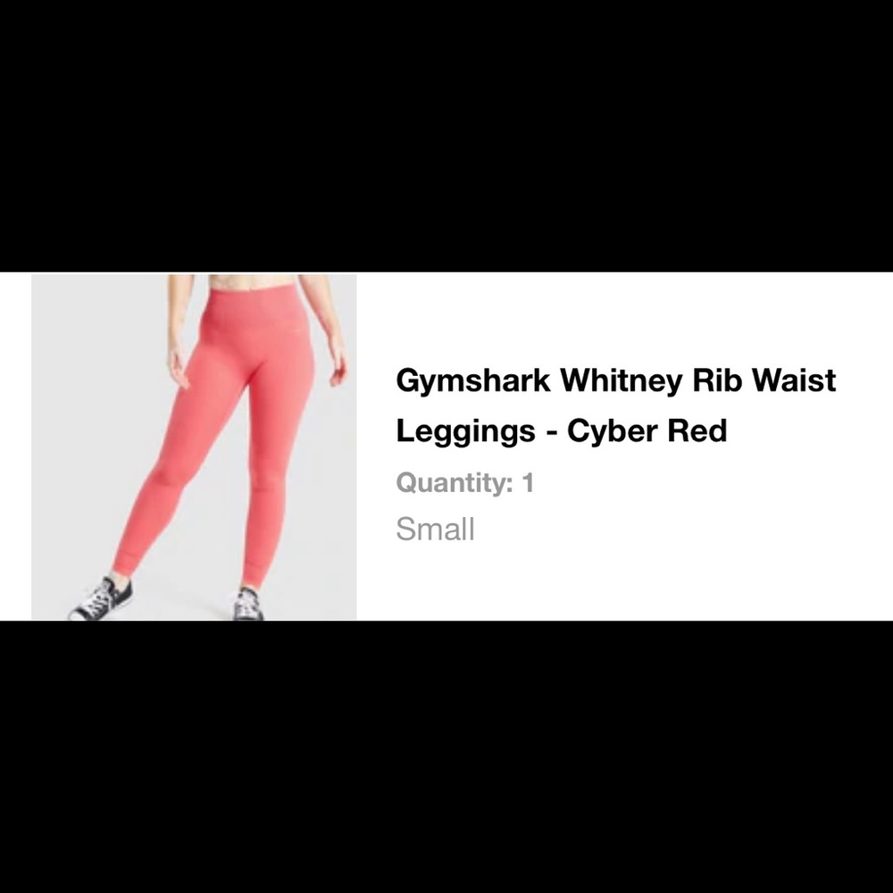 Gymshark Whitney Simmons Rib Waist
Leggings - Cyber Red